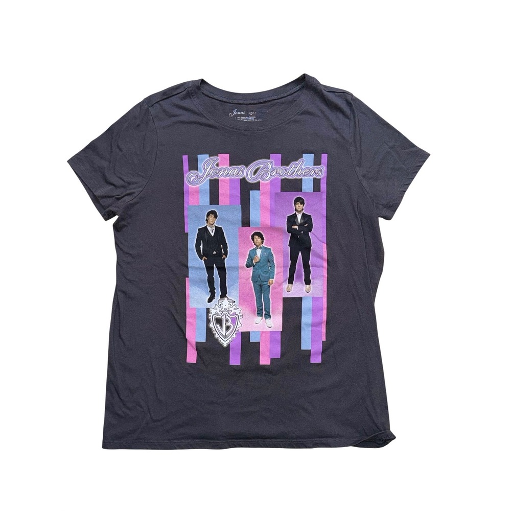 Jonas Brothers Graphic Tee Medium/Large Charcoal Grey Short Sleeve Band Shirt